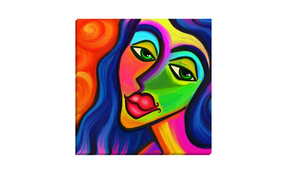 Bright Abstract Woman | Canvas Wall Art Print
