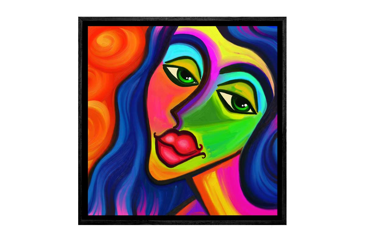 Bright Abstract Woman | Canvas Wall Art Print
