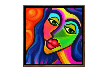 Bright Abstract Woman | Canvas Wall Art Print