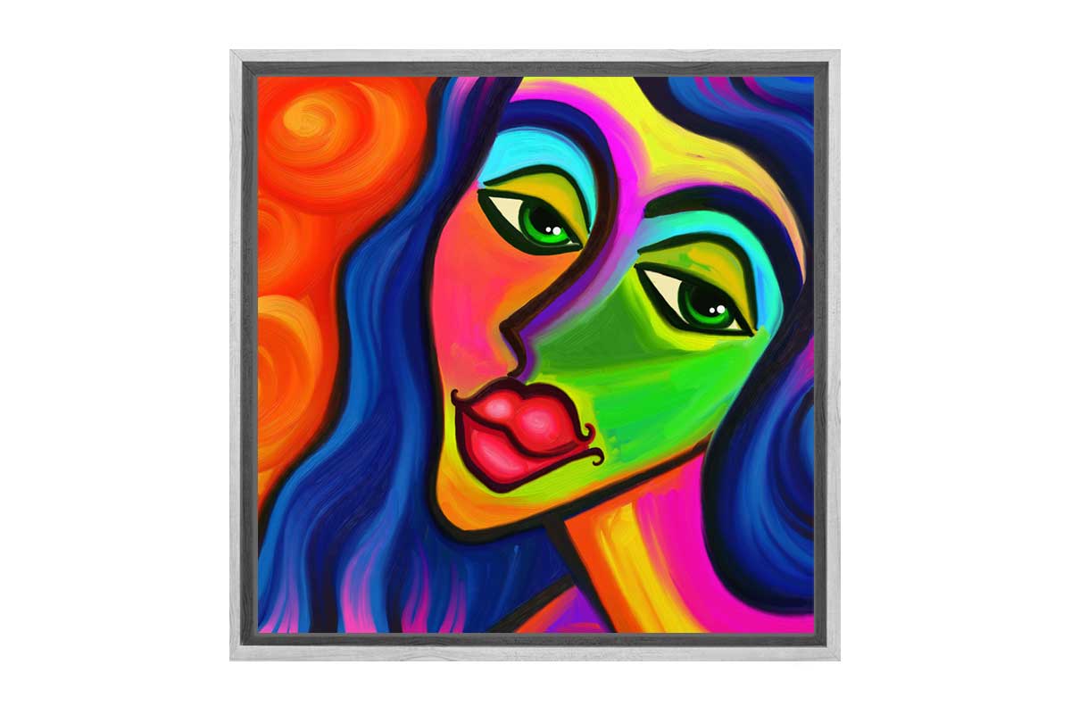 Bright Abstract Woman | Canvas Wall Art Print