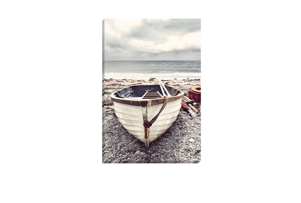 Boat on Beach | Canvas Wall Art Print