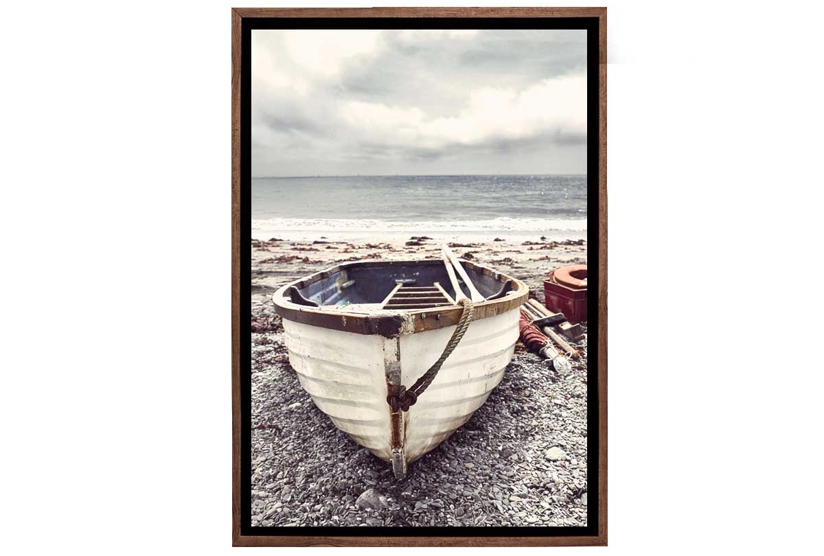 Boat on Beach | Canvas Wall Art Print