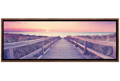 Beach Boardwalk Panorama | Canvas Wall Art Print