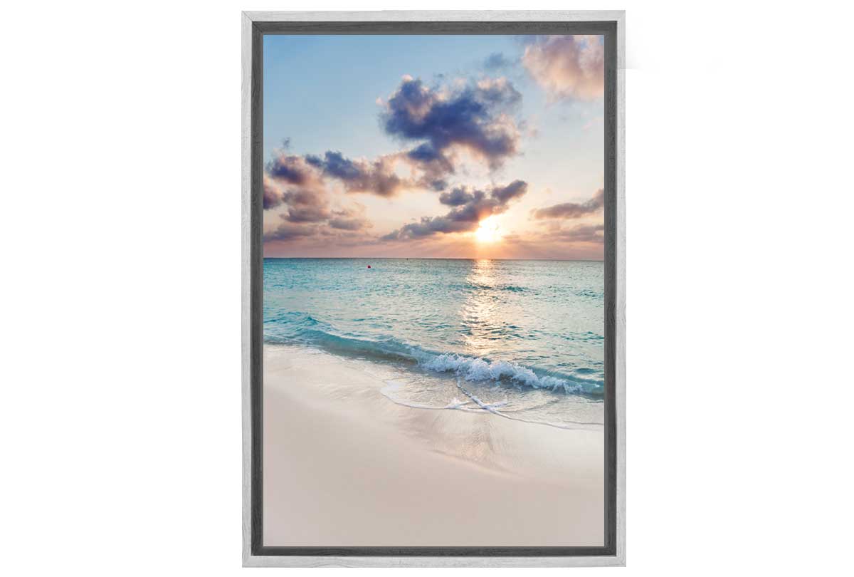 Early Morning Beach Scene | Canvas Wall Art Print