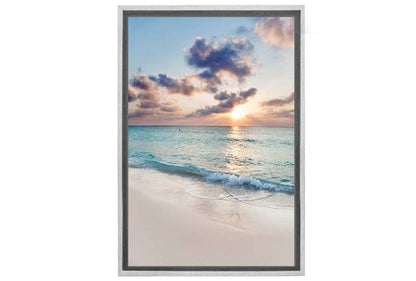 Early Morning Beach Scene | Canvas Wall Art Print