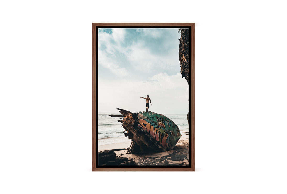 Surf’s Up Beach Shipwreck | Wall Art Print