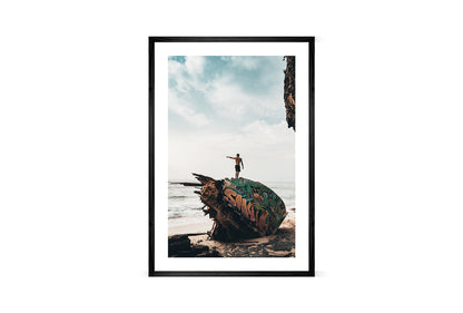 Surf’s Up Beach Shipwreck | Wall Art Print