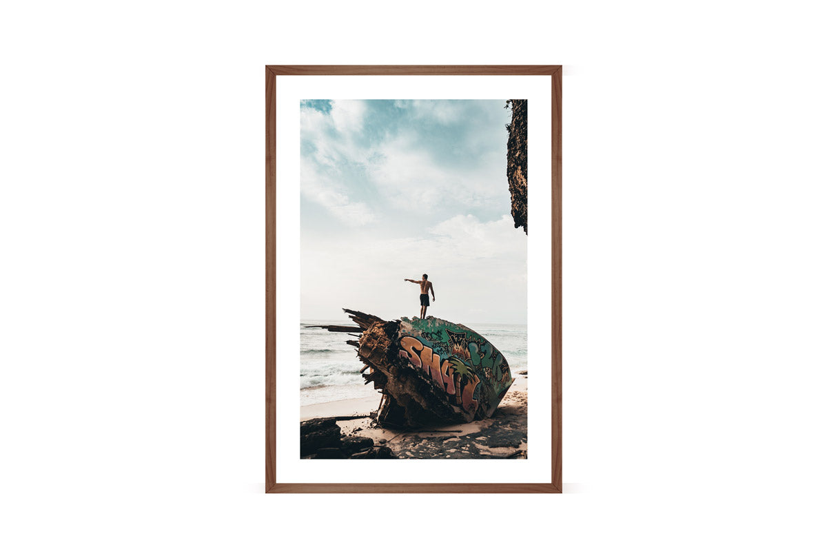 Surf’s Up Beach Shipwreck | Wall Art Print