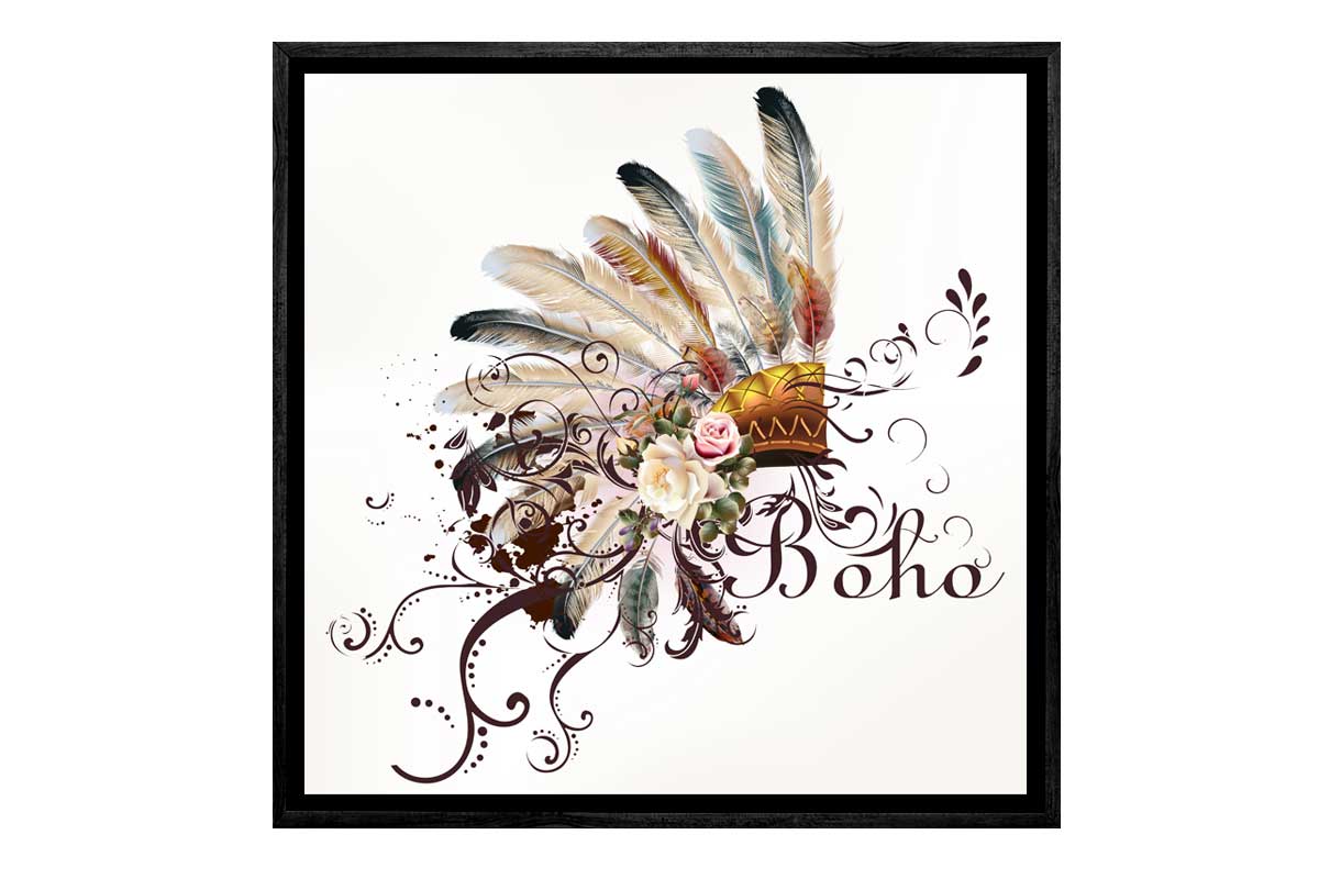 Boho Headdress | Canvas Wall Art Print
