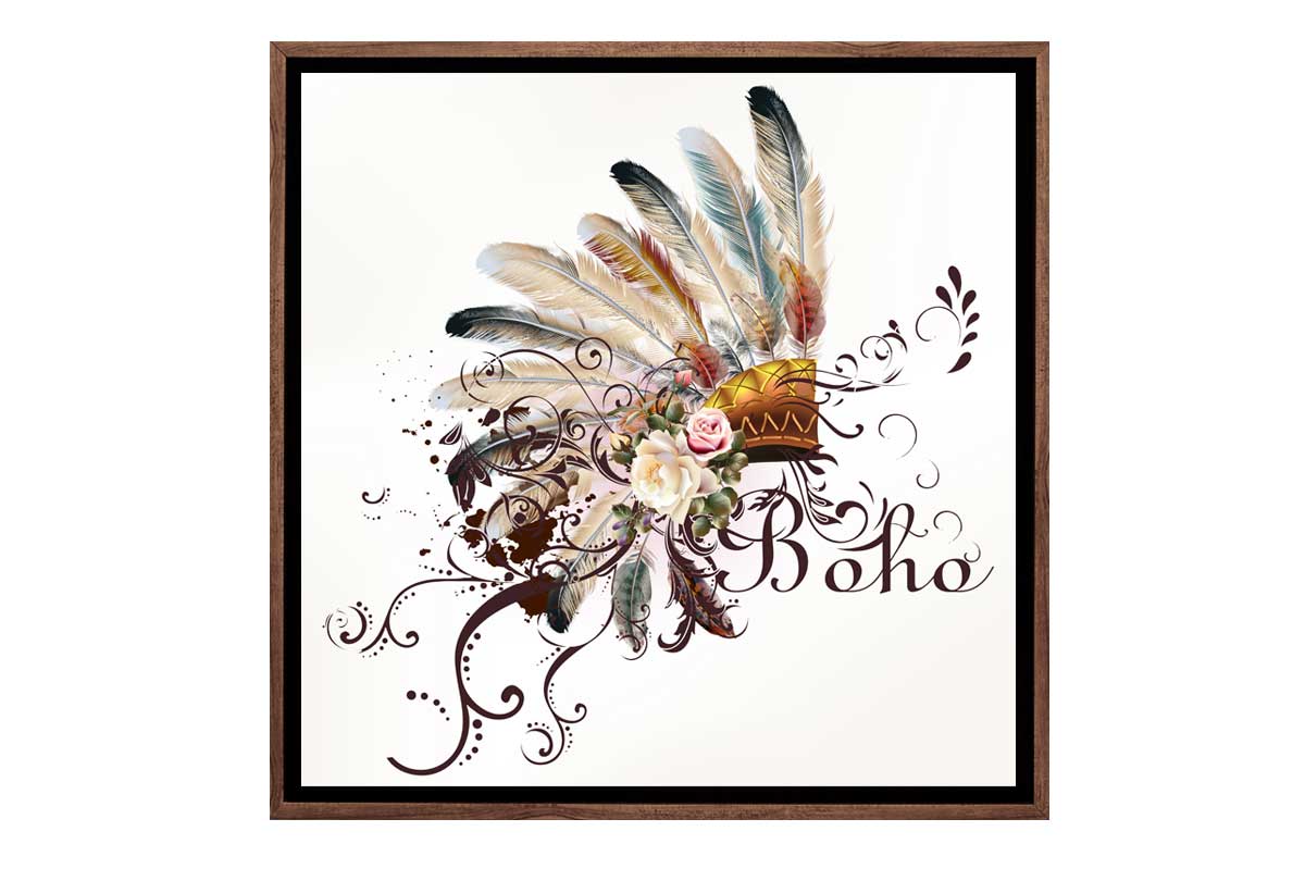 Boho Headdress | Canvas Wall Art Print