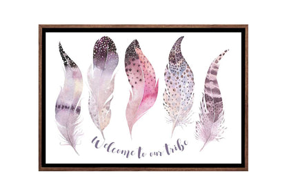 Boho Tribe Feathers | Boho Canvas Wall Art Print