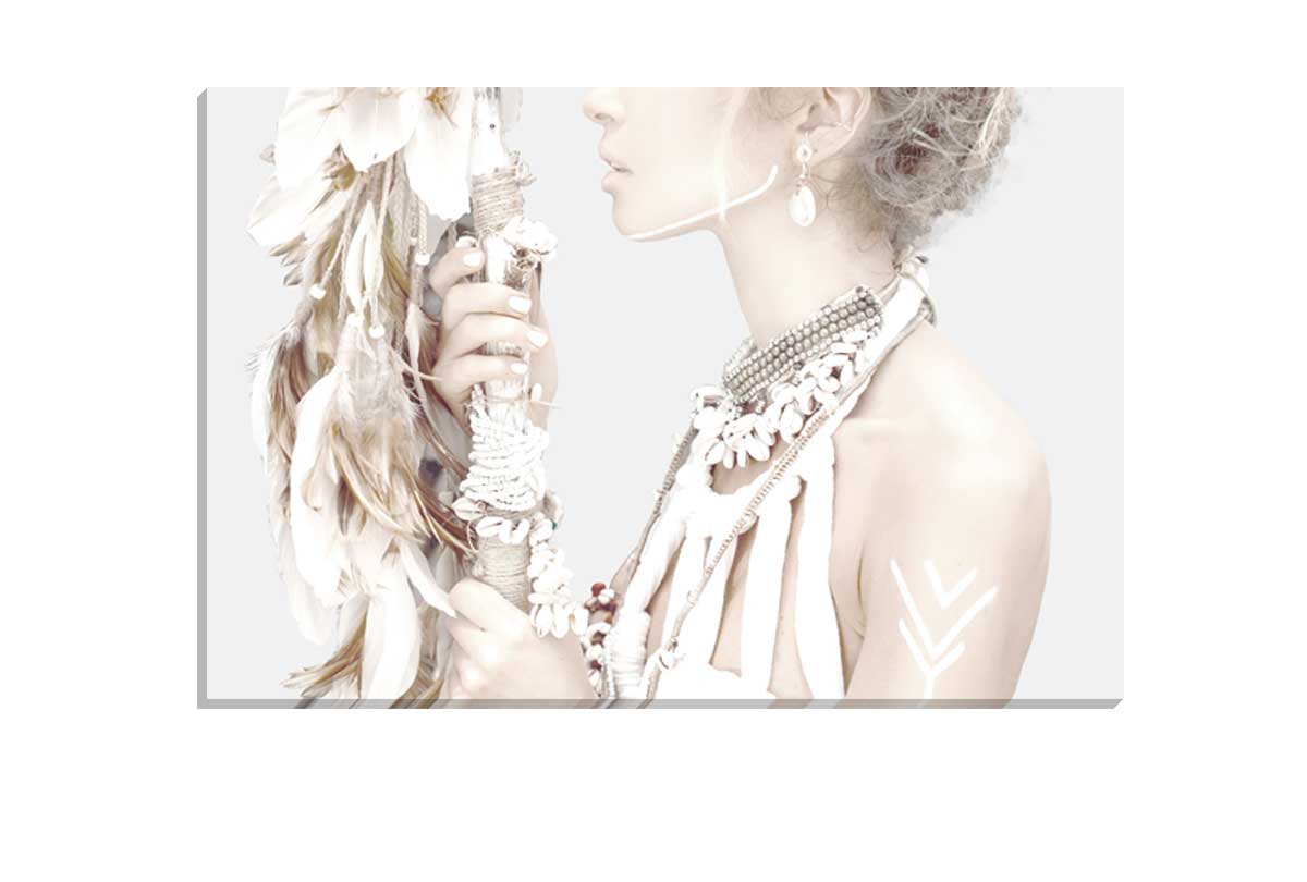 Wild Bohemian Woman | Canvas Wall Art Print