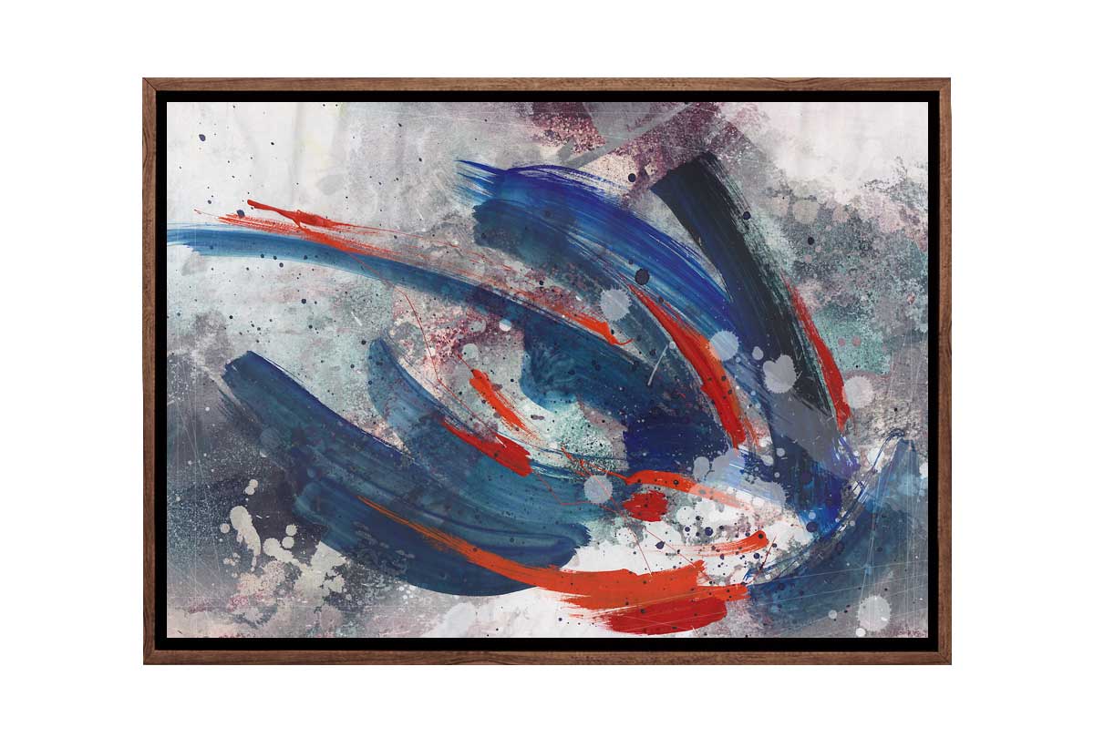Red, White, Blue Abstract | Canvas Wall Art Print
