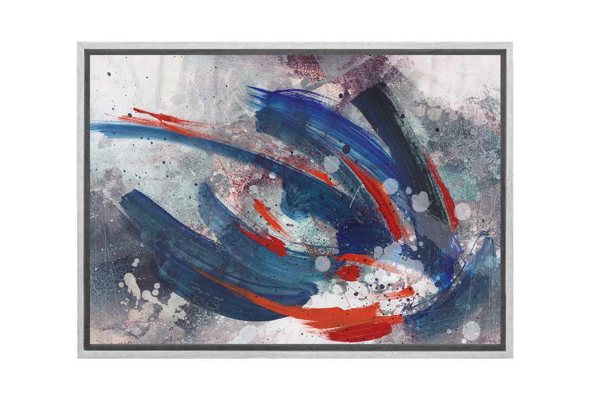 Red, White, Blue Abstract | Canvas Wall Art Print