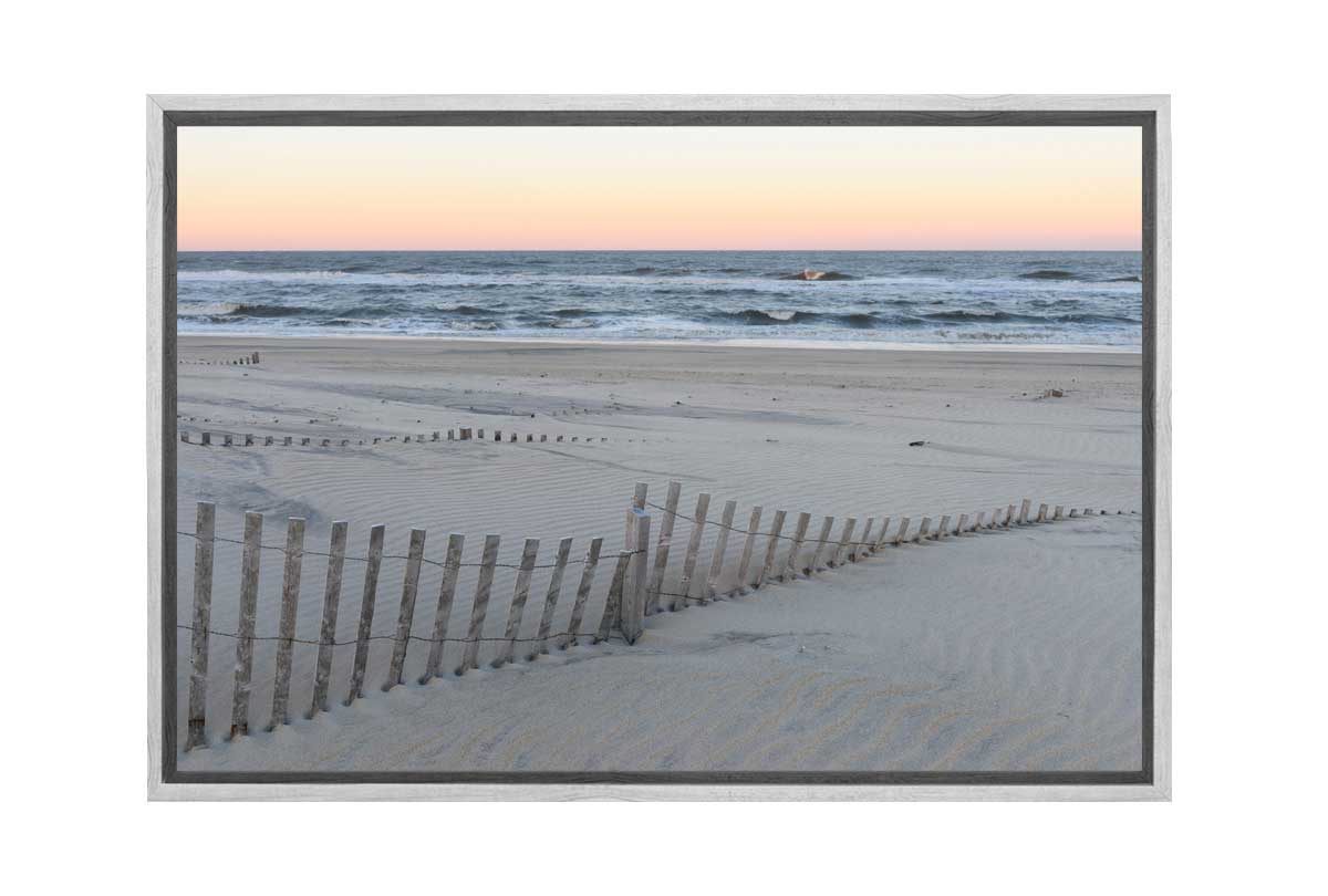 Sand Dune Fences | Canvas Wall Art Print