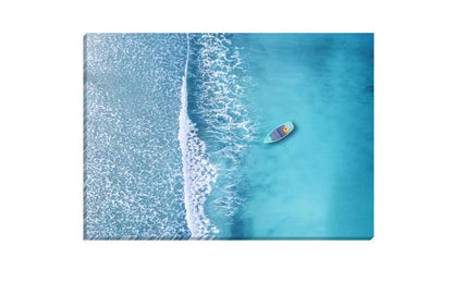 Azure Ocean from Above | Canvas Wall Art Print