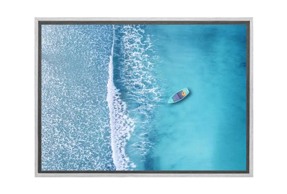 Azure Ocean from Above | Canvas Wall Art Print