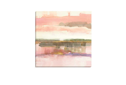 Pink Brown Abstract | Canvas Wall Art Print