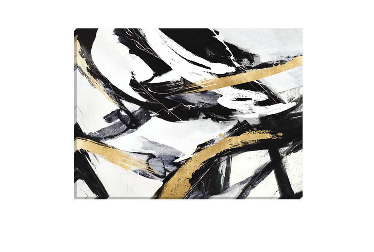 Black and Gold Abstract 2 | Canvas Wall Art Print