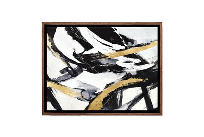 Black and Gold Abstract 2 | Canvas Wall Art Print