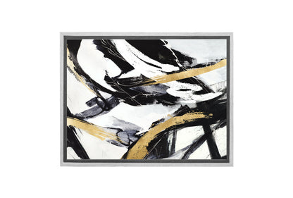 Black and Gold Abstract 2 | Canvas Wall Art Print