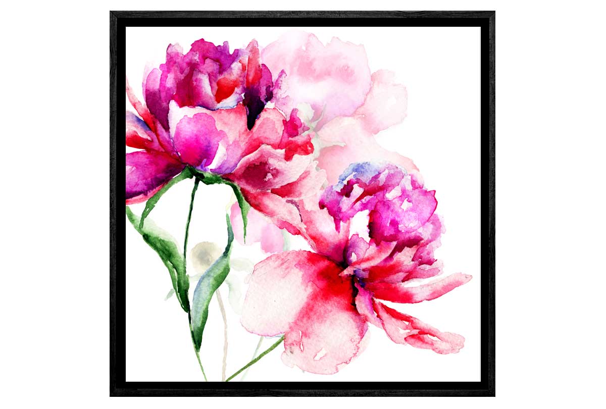Bright Pink Bloom | Flower Canvas Wall Art Print