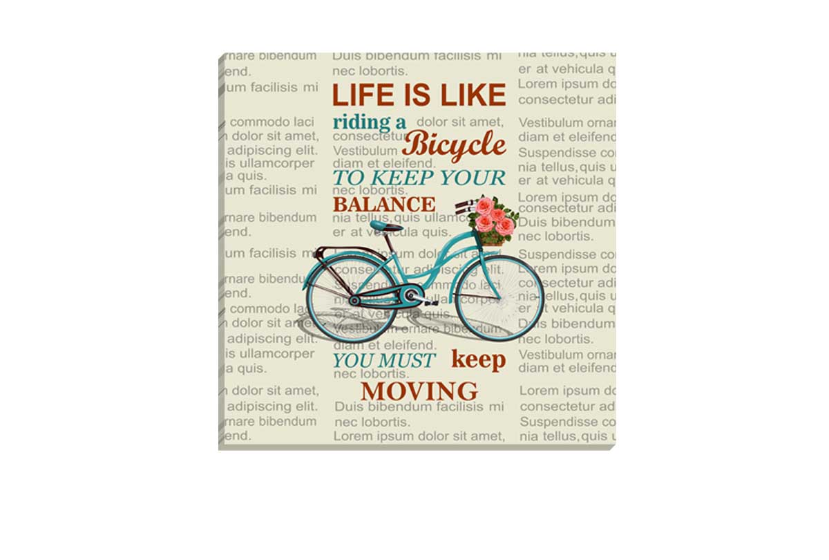 Life is Like Riding a Bike | Canvas Art Print