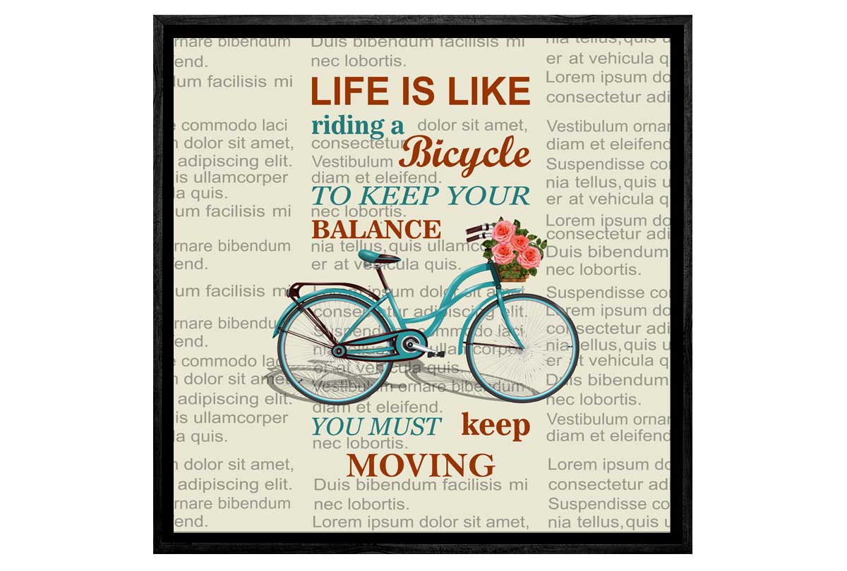 Life is Like Riding a Bike | Canvas Art Print