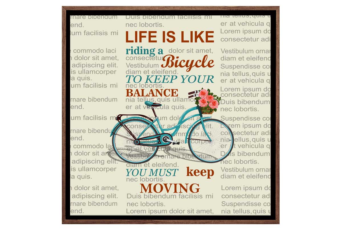 Life is Like Riding a Bike | Canvas Art Print
