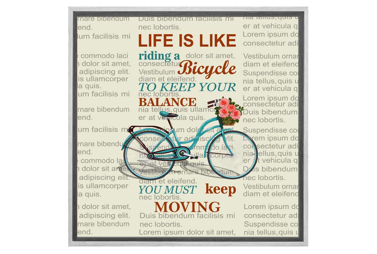 Life is Like Riding a Bike | Canvas Art Print