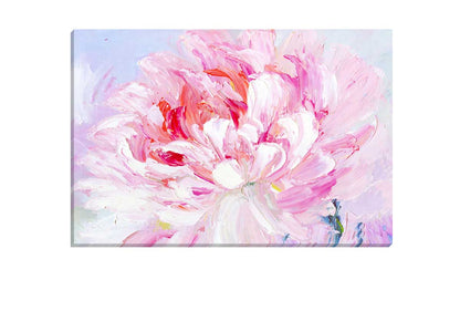 Pink Peony Bloom | Floral Canvas Wall Art Print
