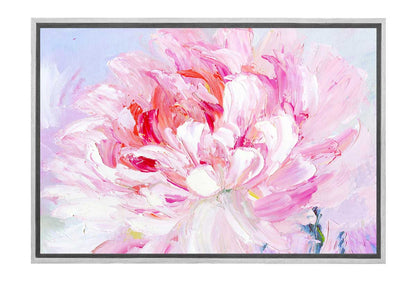 Pink Peony Bloom | Floral Canvas Wall Art Print