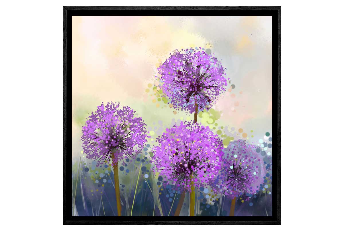 Purple Blooms | Flower Canvas Wall Art Print