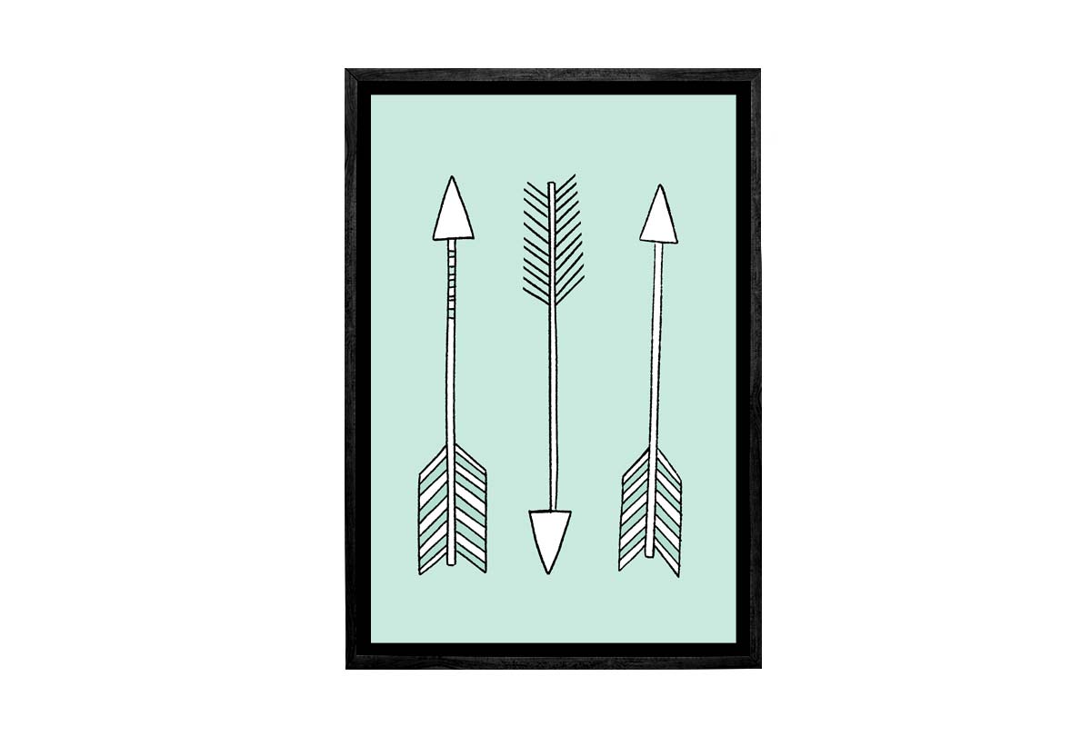 Arrows Blue | Scandinavian Kid's Wall Art Print