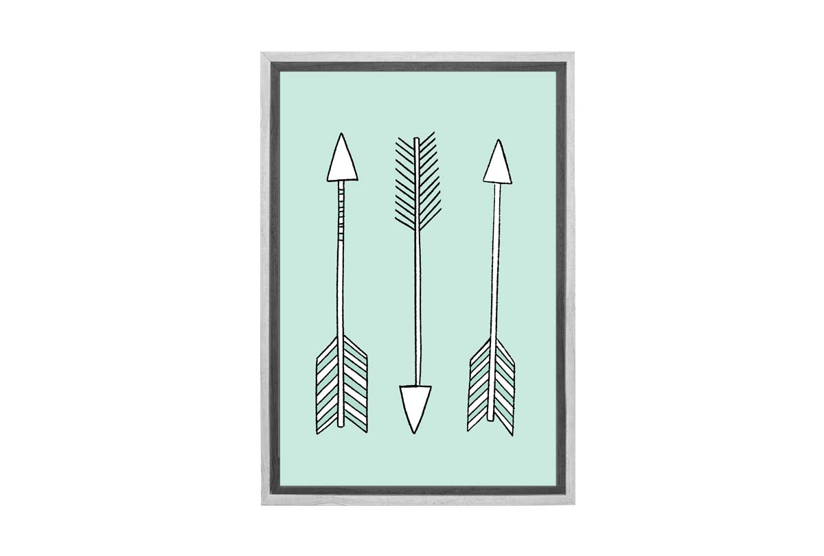 Arrows Blue | Scandinavian Kid's Wall Art Print