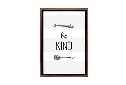 Be Kind Grey Stripe | Scandinavian Kid's Wall Art Print