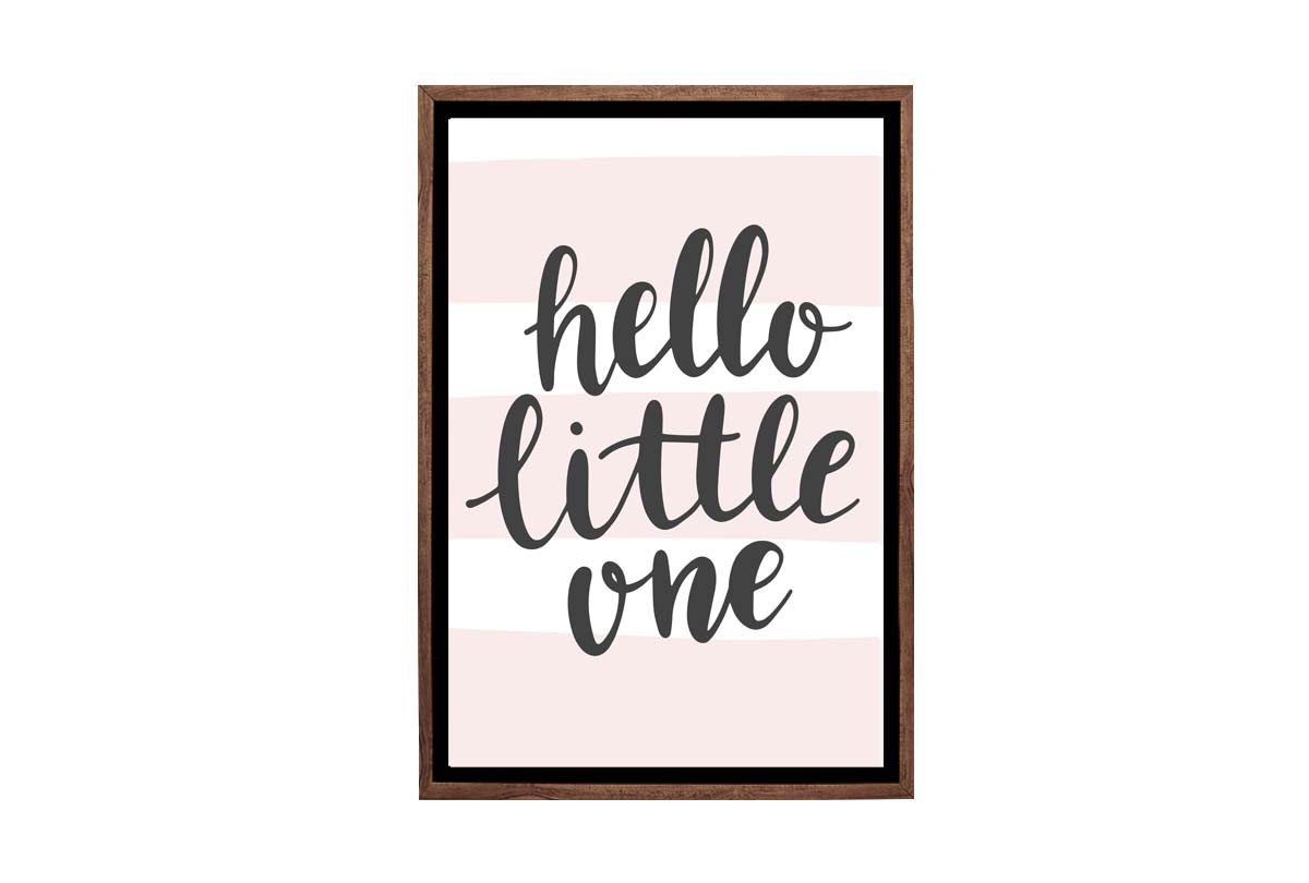 Hello Little One Pink | Scandinavian Kid's Wall Art Print
