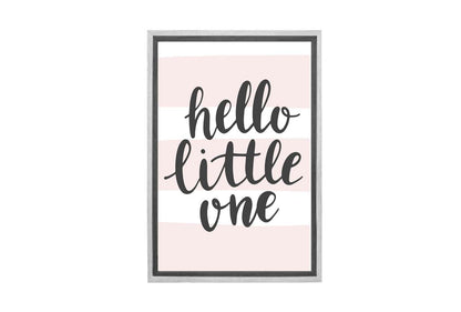 Hello Little One Pink | Scandinavian Kid's Wall Art Print