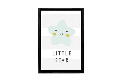 Little Star Grey Gold | Scandinavian Kid's Wall Art Print