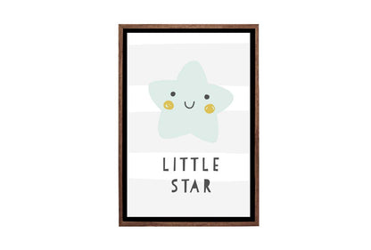 Little Star Grey Gold | Scandinavian Kid's Wall Art Print