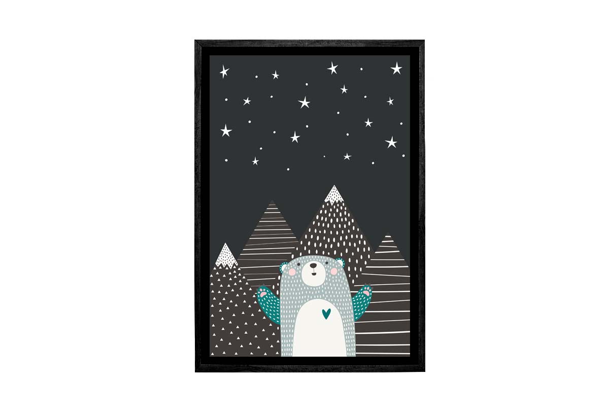 Bear Mountains | Scandinavian Kid's Wall Art Print