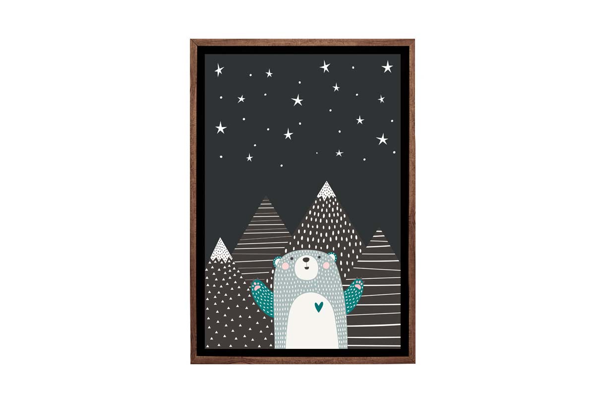 Bear Mountains | Scandinavian Kid's Wall Art Print