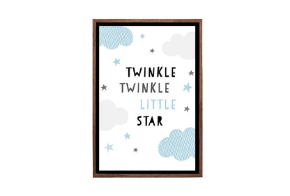 Twinkle Twinkle Blue Grey | Scandinavian Kid's Wall Art Print