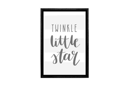 Twinkle Little Star Grey | Scandinavian Kid's Wall Art Print