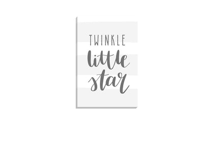 Twinkle Little Star Grey | Scandinavian Kid's Wall Art Print