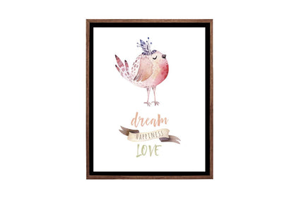 Cute Boho Bird | | Canvas Wall Art Print