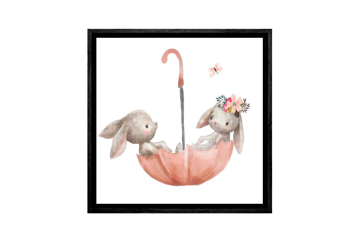 Best Friend Bunnies | Canvas Wall Art Print