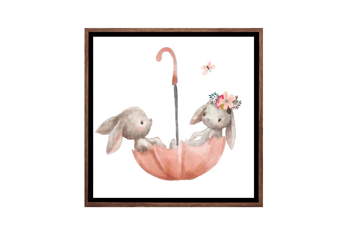 Best Friend Bunnies | Canvas Wall Art Print