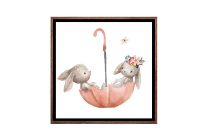 Best Friend Bunnies | Canvas Wall Art Print