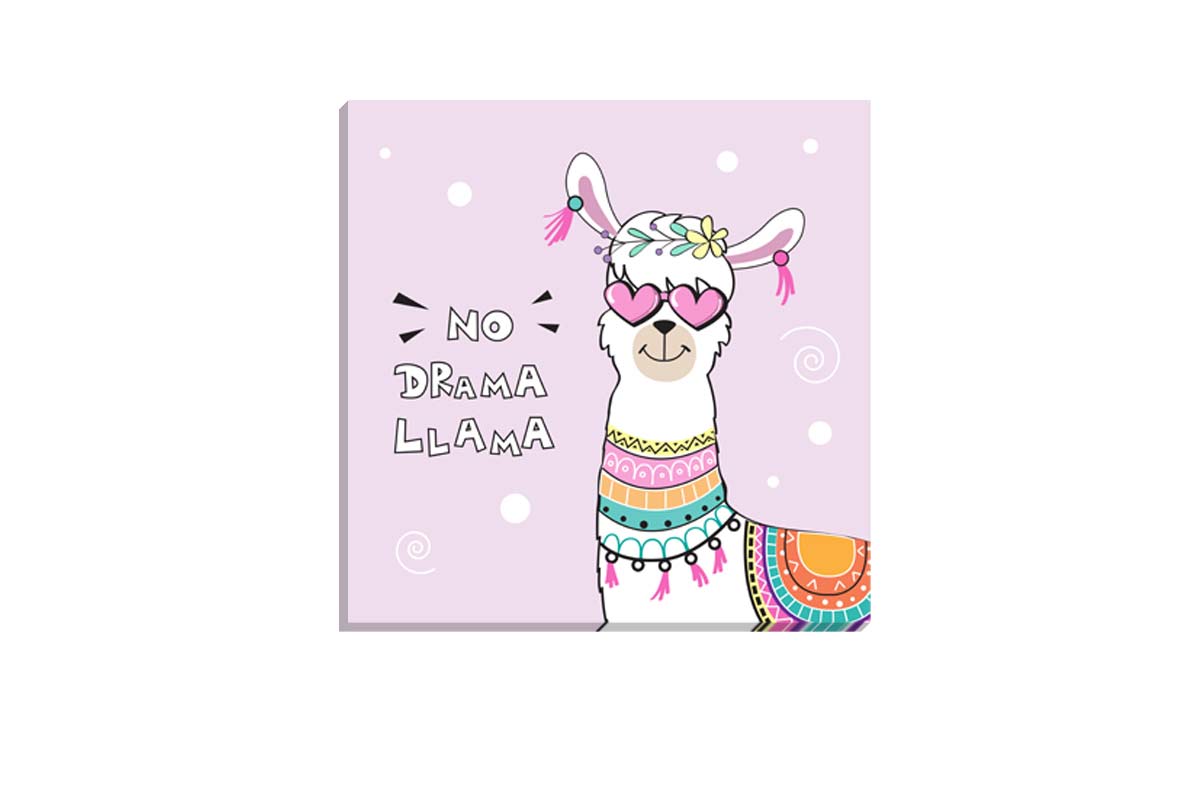 No Drama Llama | Canvas Wall Art Print